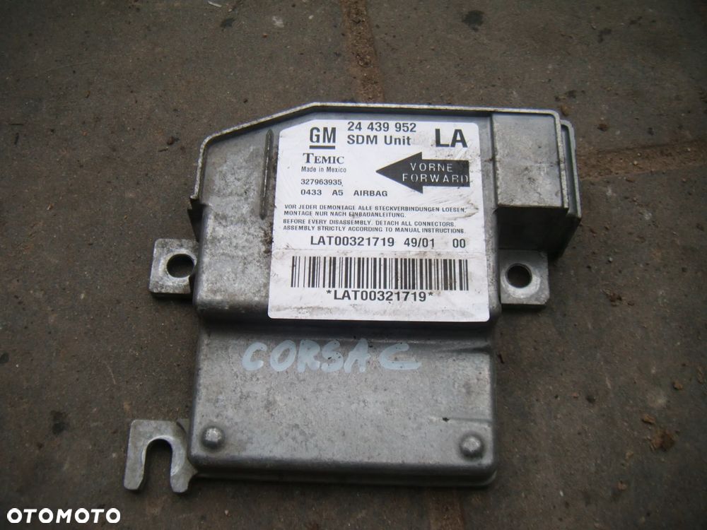 opel corsa c 02r sensor airbag 24439952 - 1