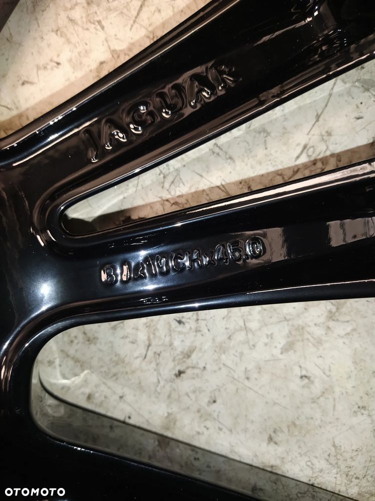 JAGUAR 8X19 FELGI ALUMINIOWE CZARNE R19 ET45 5X108 DEKIELKI ORYGINAŁ - 7