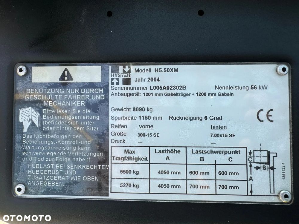 Hyster 5.5 XM // Diesel // 5500 kg - 13