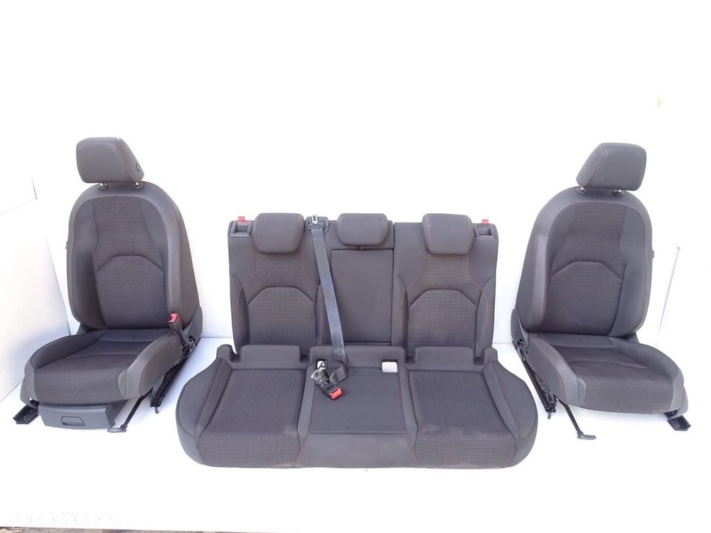 FOTELE FOTEL KOMPLET PÓŁSKÓRA SKÓRA KANAPA SEAT LEON III 5F FR 5D HB - 1