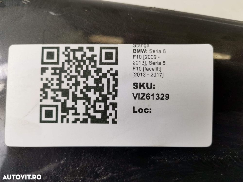 Ornament Prag Stanga BMW Seria 5 F10 2009 2010 2011 2012 2013, Seria 5 - 8