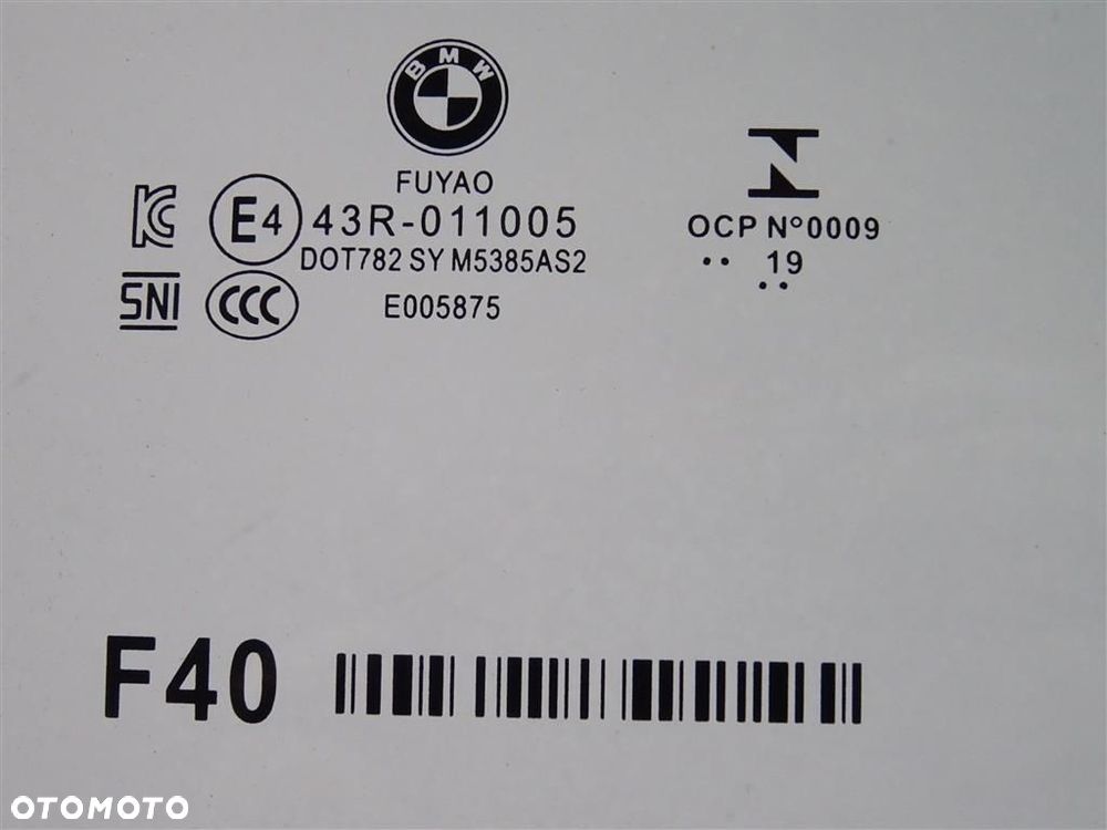 Szyba Przód przednia prawa BMW Seria 1 F40 2019R-  43R-011005 - 2