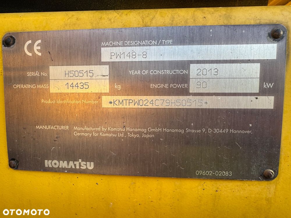 Komatsu PW148-8 - 8