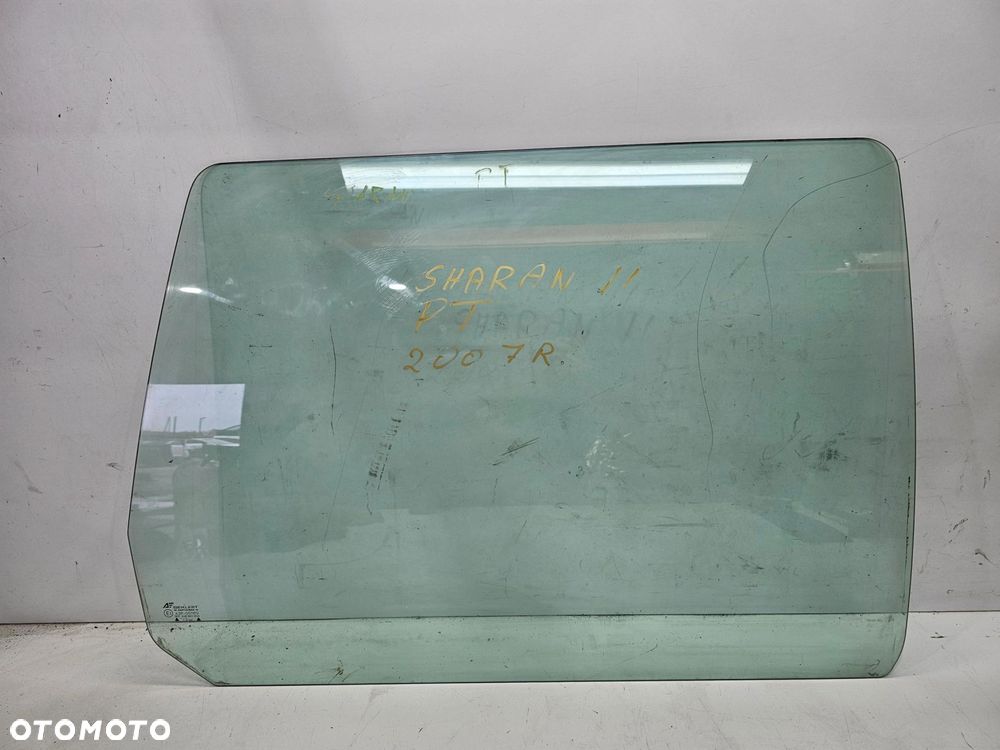 SZYBA DRZWI PRAWY TYŁ VW SHARAN II 2007 ROK 7M0845206A - 1