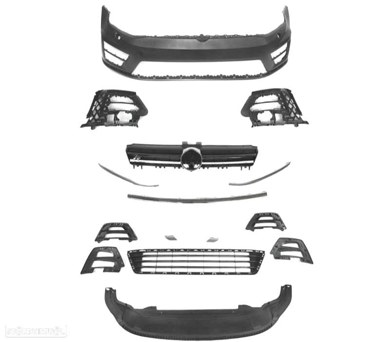 PARA-CHOQUES FRONTAL VOLKSWAGEN VW GOLF 7 12-17 LOOK R - 4