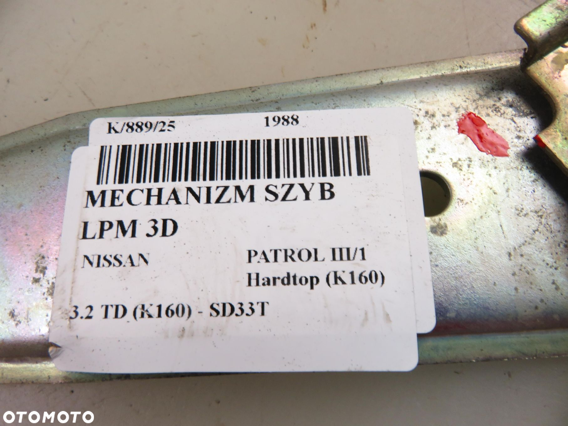PODNOŚNIK SZYBY LEWY 3D NISSAN PATROL III - 7
