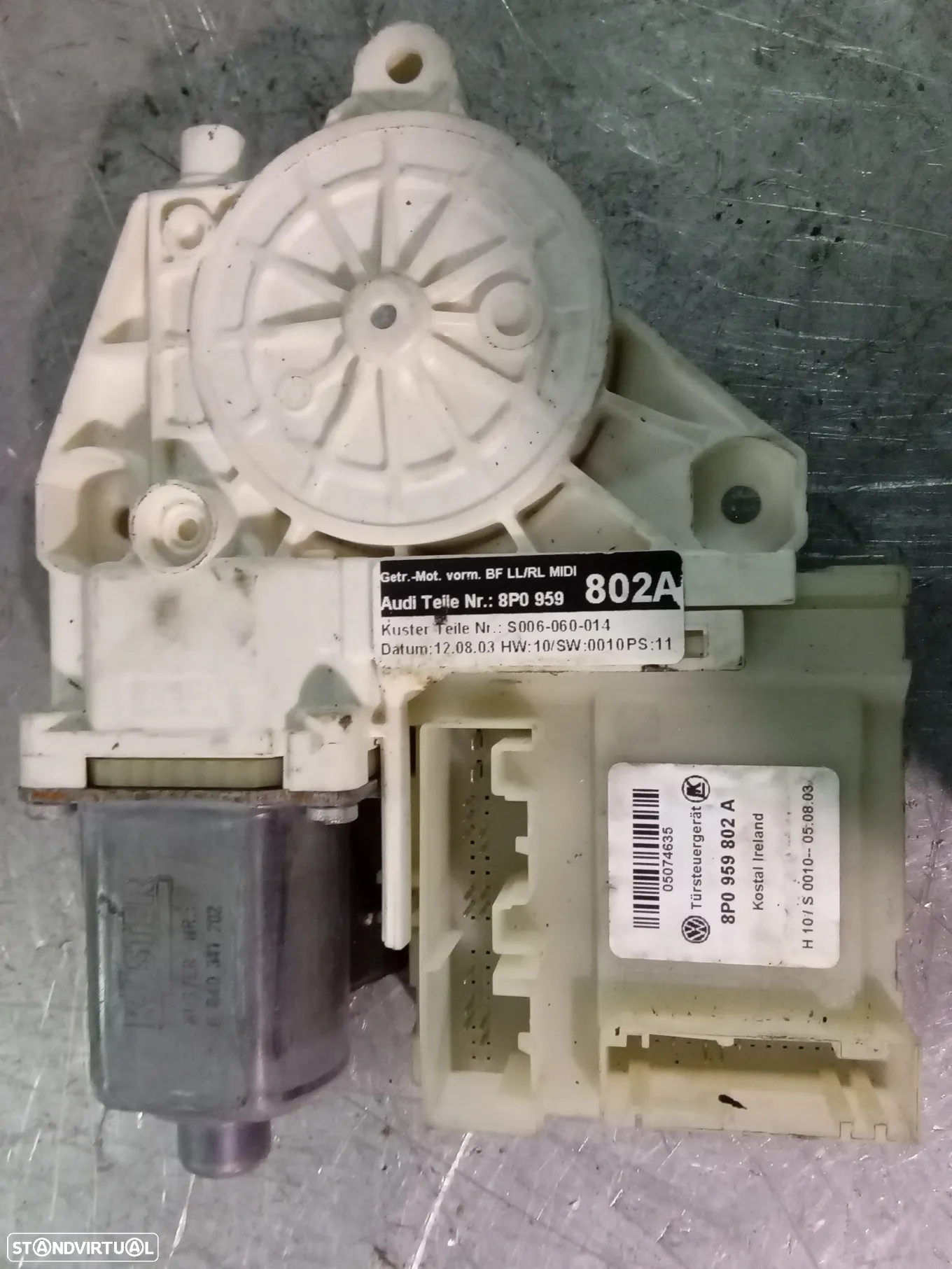 MOTOR DO ELEVADOR DE VIDRO AUDI A3 8P - FRENTE DIREITO 8P0959802H 8P0959802A - 4