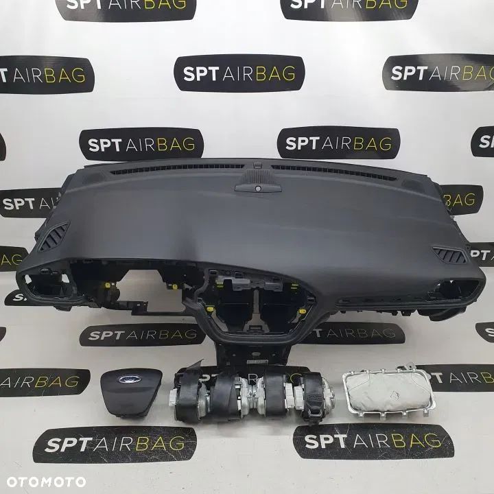 FORD FIESTA MK8 DESKA ROZDZIELCZA KONSOLA KOKPIT PULPIT PODUSZKI AIRBAG AIR BAG PASY KIT SET - 1