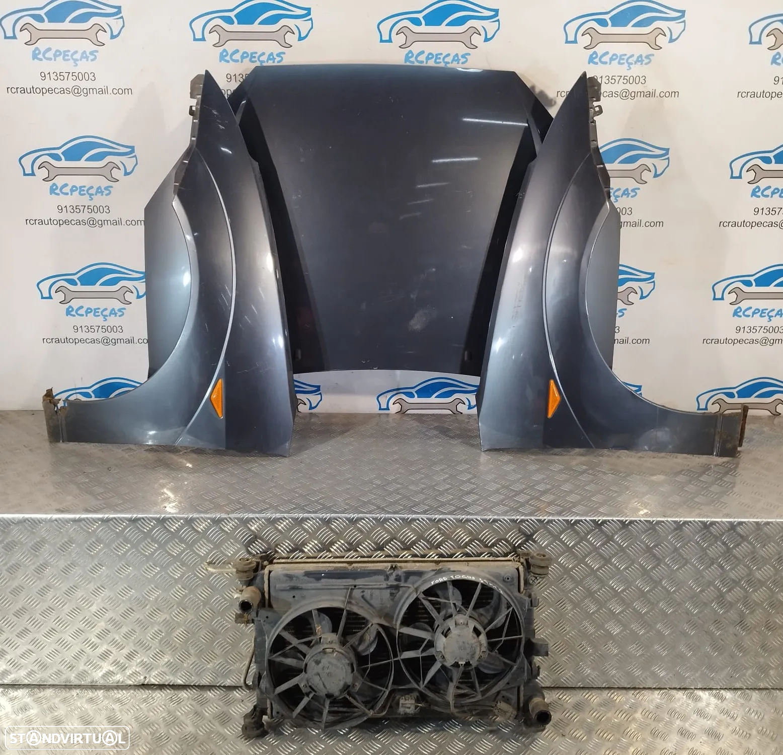 FRENTE COMPLETA FORD FOCUS I 1 MK1 FASE II 2 CAPOT PARACHOQUES GUARDA-LAMAS OTICAS RADIADOR VENTILADOR FRENTE FIBRA REFORÇO - 21