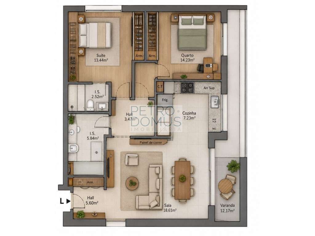 T2 NOVO CONDOMINIO PRIVADO| PISCINA AQUECIDA| CAMPO JOGOS - Grande imagem: 2/14