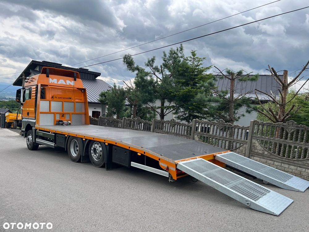 MAN TGX 26.500 | XLX | Euro 6 | 6x2 | INDIVIDUAL | Skrętna Oś | Nowa Zabudowa | Rampy Hydrauliczne | Autolaweta 8,20m | Pomoc Drogowa | Najazd | z Niemiec | STAN PERFEKCYJNY | Tylko 587 tys km | - 13