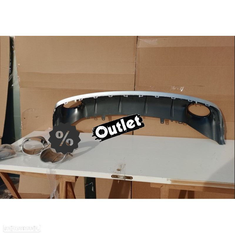 C030101C1 DIFUSOR TRASEIRO PARA AUDI A6 4G 15-18 LOOK RS + PONTEIRAS ESCAPE - 2