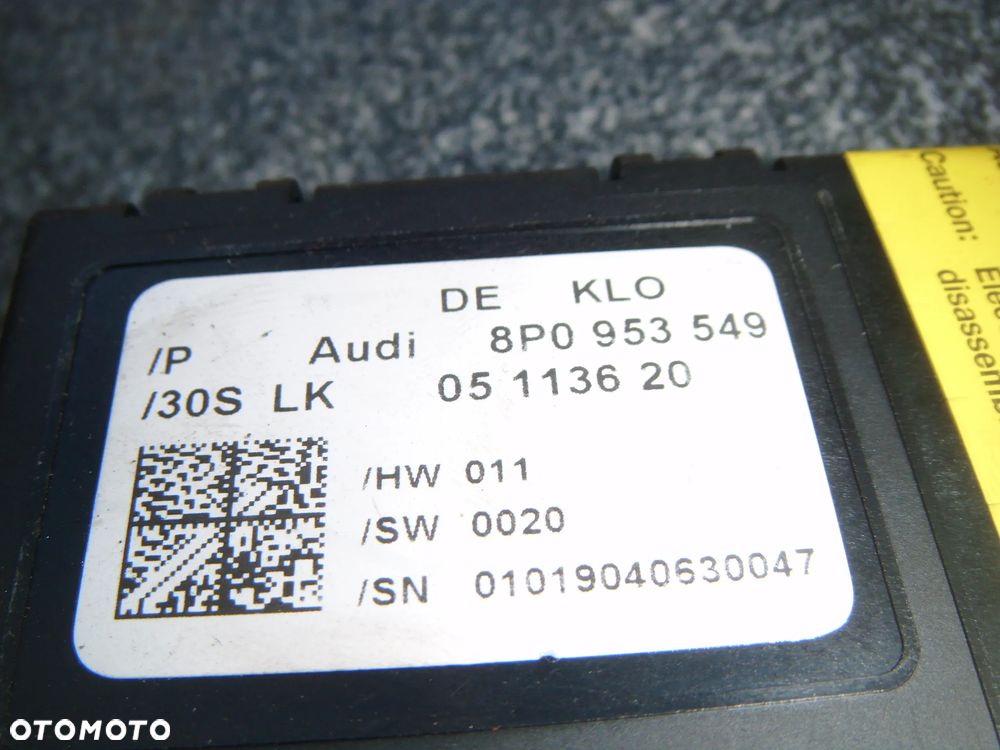 audi a3 8p 04r czujnik kąta skrętu 8p0953549 - 2