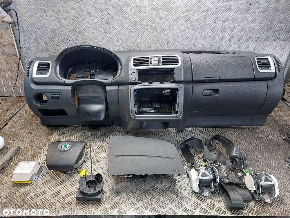ZESTAW AIRBAG POSTRZAŁOWY KOKPIT DESKA MODUŁ PODUSZKI PASY ROOMSTER I - 1