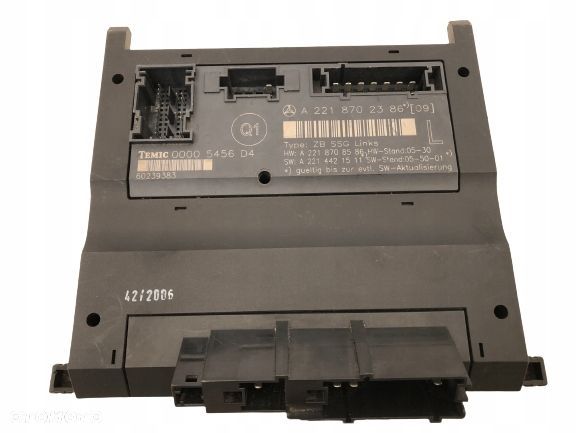 MERCEDES W221 MODUŁ STEROWNIK FOTELA A 2218702386 - 1