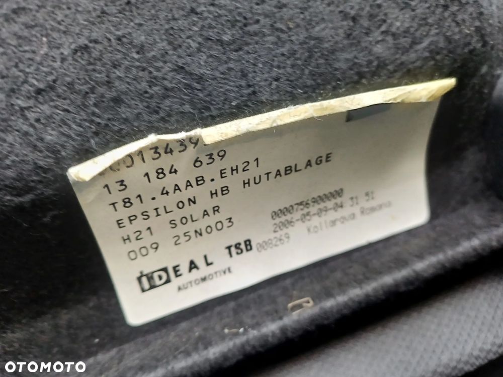 PÓŁKA BAGAŻNIKA OOEL VECTRA C LIFT GTS HATCHBACK SEDAN - 6