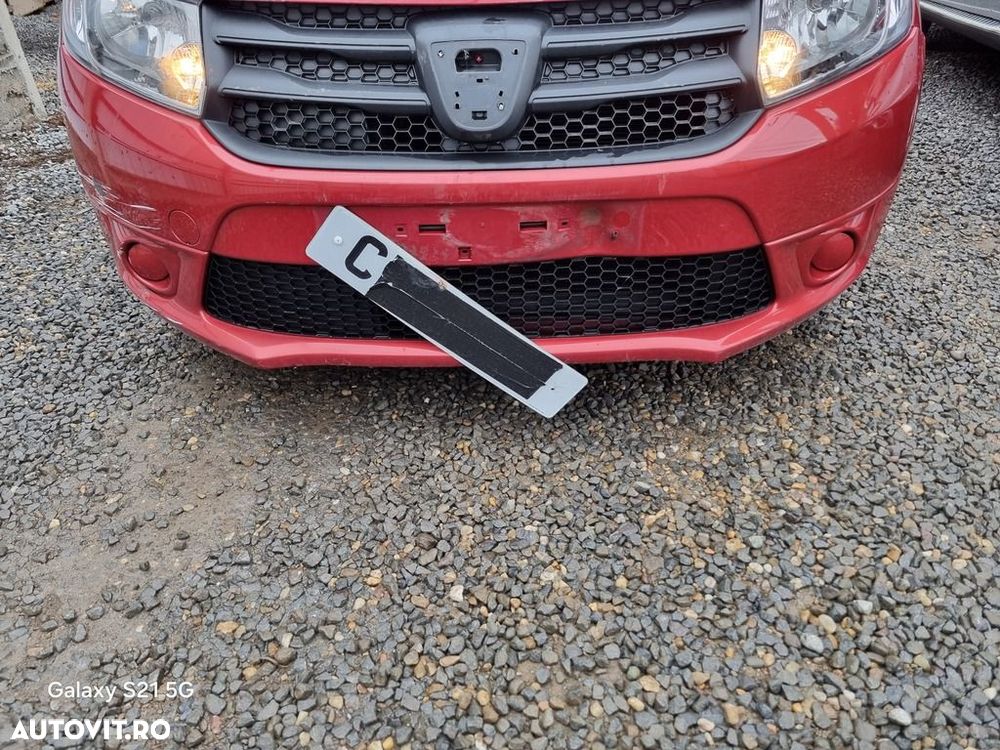 Bara fata Dacia Sandero 2 2012 - 2016 Rouge de Feu TEB76 (1403) model fara spalatoare far - 1