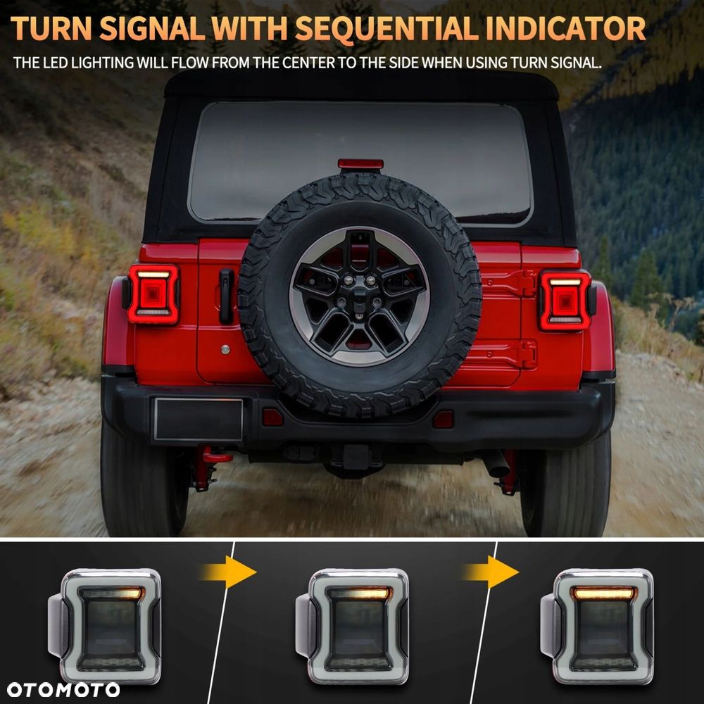 Lampy tyl kpl Vland Led Dynamic Tuning Smoke Jeep Wrangler JL 4 IV 2017-26 - 12