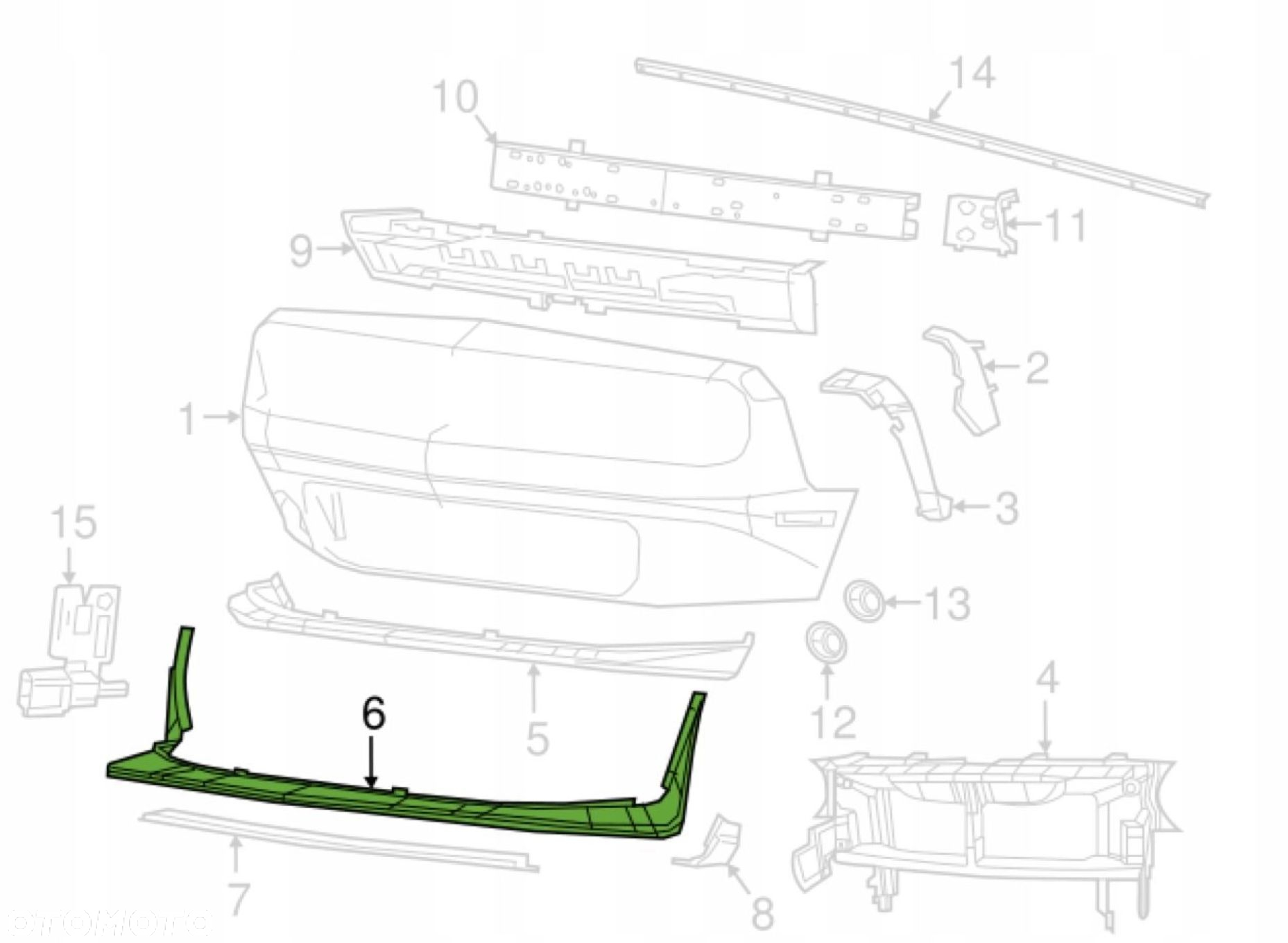SPOILER przód przedni zderzaka splitter Dodge CHALLENGER R T SXT 2015-2023 - 4