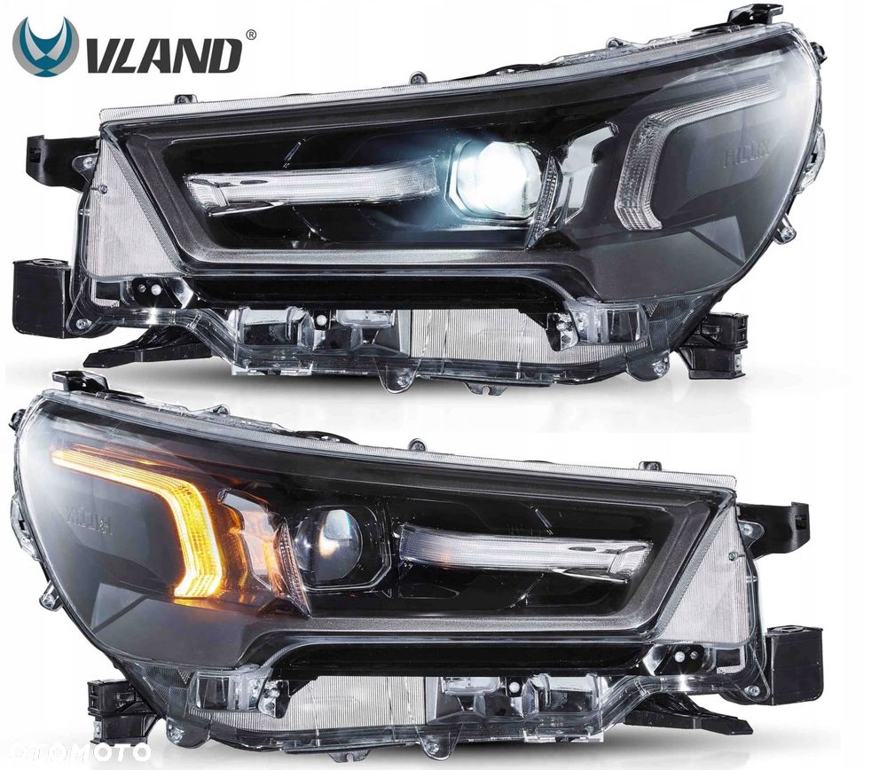 Reflektory Lampy Vland Full Led Neon Tuning Toyota Hilux 8 VIII n120 Lift - 2