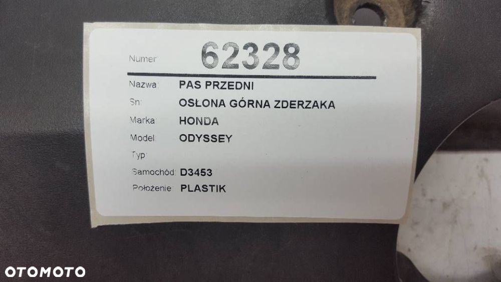 PAS PRZEDNI OSŁONA PRZÓD HONDA ODYSSEY II 2002 - 2