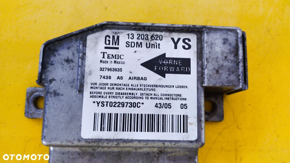 OPEL MERIVA A MODUŁ AIRBAG 13203620 - 2