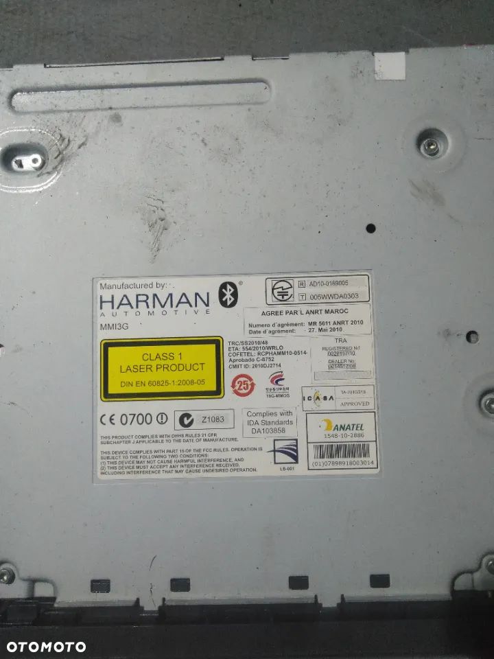 Radio czytnik MMI A6 C7 4G0035670K - 5