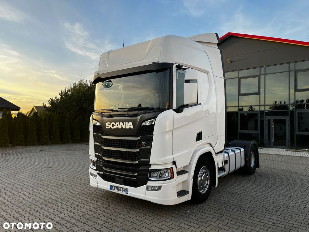 Scania R450 SPROWADZONA Z FRANCJI PO ZŁOTYM KONTRAKCIE AUTO Z DŁUGICH TRAS DWA ZBIORNIKI PALIWA