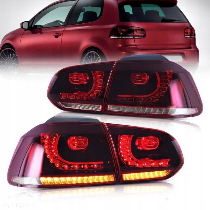 Lampy tylne kpl Vland Led Diody Red White GTI Tuning VW Golf VI 6 5k0 2008- - 3