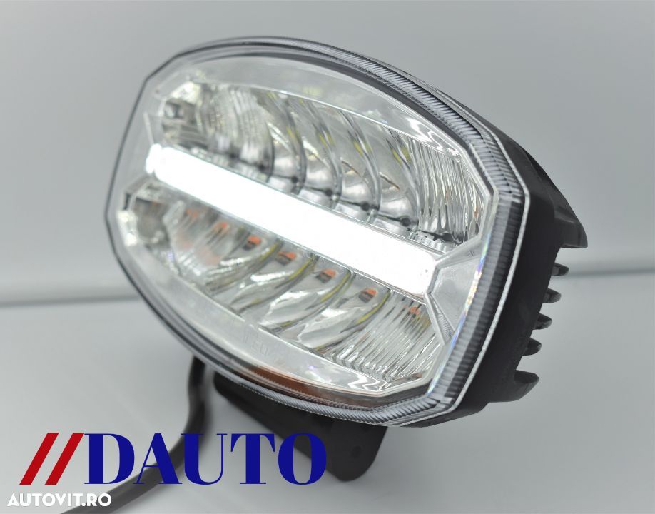 Proiector Full-Led, Pozitie si Faza Lunga Led, 12/24V, Dreptunghiular - Oval, 58W - 1