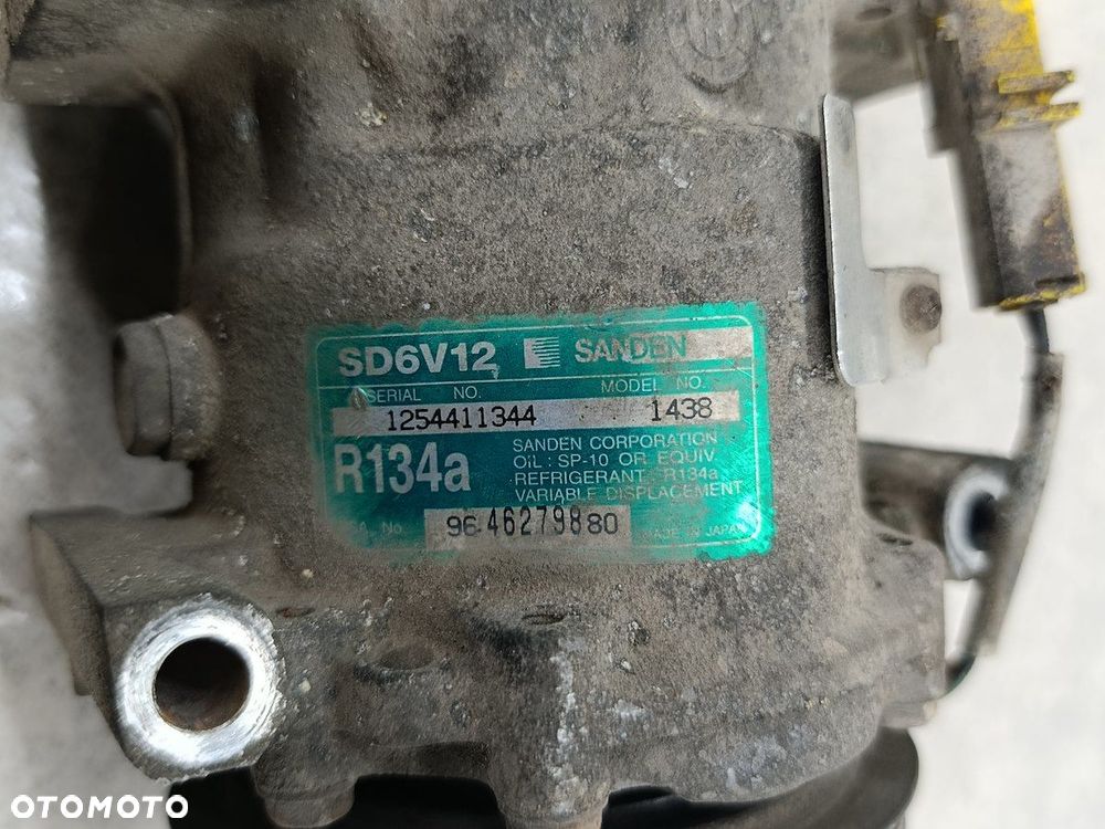 POMPA, SPRĘŻARKA KLIMATYZACJI PEUGEOT 307 SW 9646279880 SD6V12  SANDEN 1.6 - 8
