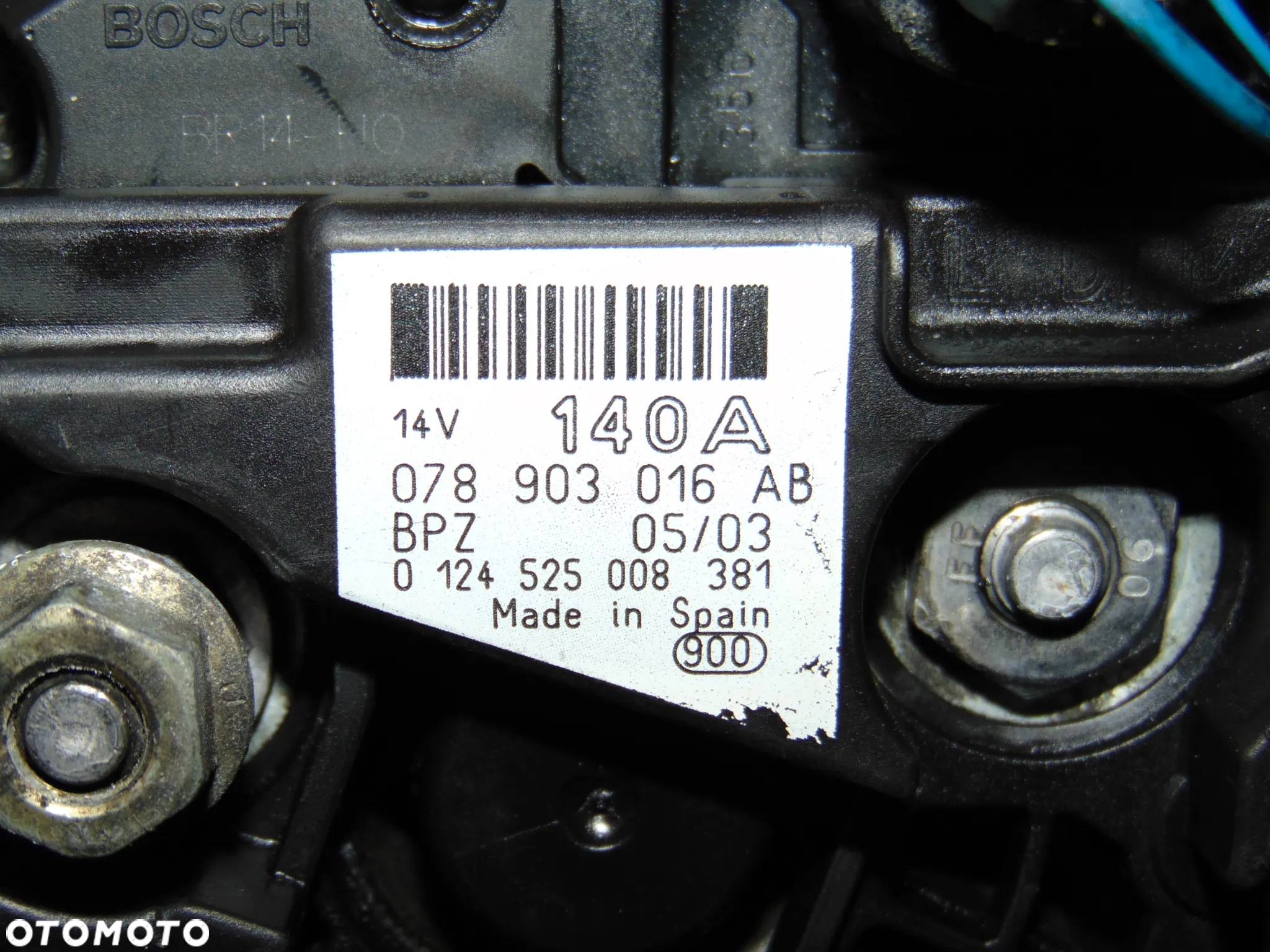ORYGINAŁ alternator 140A 078903016AB Audi A4 B6 B7 A6 C5 VW Volkswagen Passat B5 Skoda Superb I diesel 2.5 TDI V6 - 14