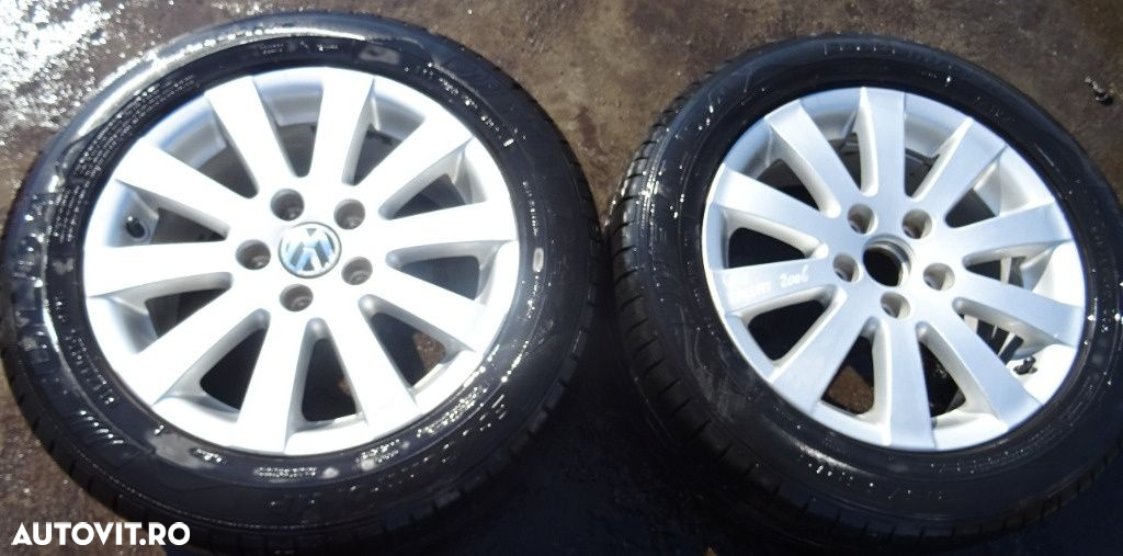 Jante aliaj Volkswagen Passat R16 7Jx16H2 ET45 cu cauciuc 215/55 R16 - 2