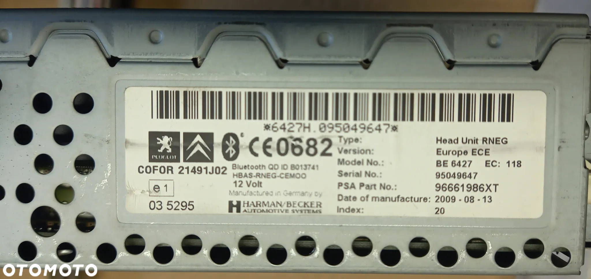 Citroen C3 C4 C5 Peugeot 208 308 5008 Radio CD RNEG1 96661984XT - 7