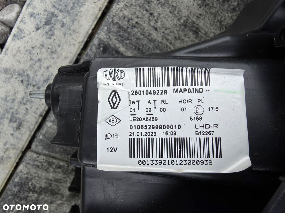 RENAULT CLIO V 5 Kompletne Full Led 260607647R 260104922R Długi Led Czarne - 15