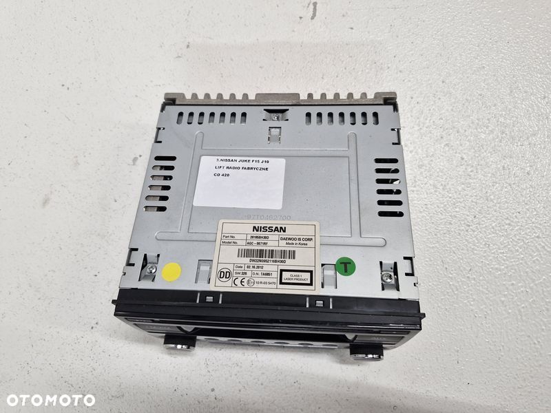 nissan qashqai 1 i j10 juke f15 radio cd 28185bh30d - 4