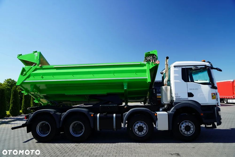 MAN TGS 35.470 / 8x4 / WYWROTKA 2 STRONNA / HYDROKLAPA / HYDROBURTA / BORDMATIK / OPONY 100% / NAVI RIO / EURO 6 - 14