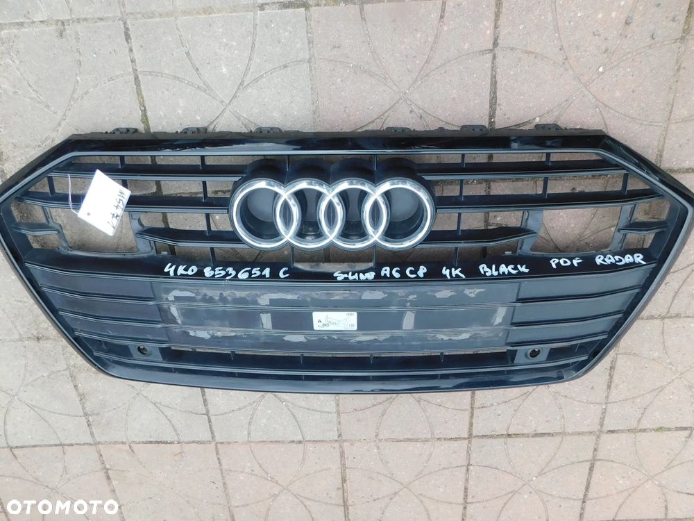 audi A6 C8 grill s-line kolor black radar nr M5471 WYSYŁKA - 3