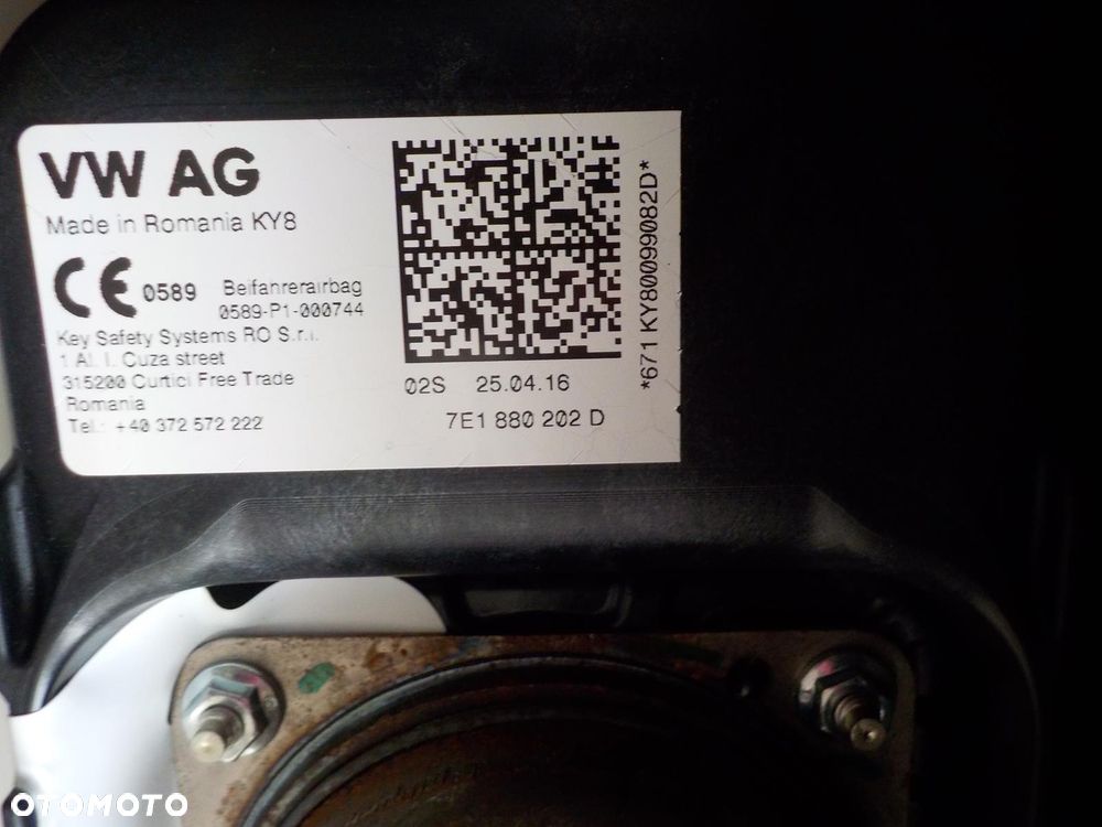 VW T6 DESKA ROZDZIELCZA KONSOLA AIRBAG PRAWY - 9