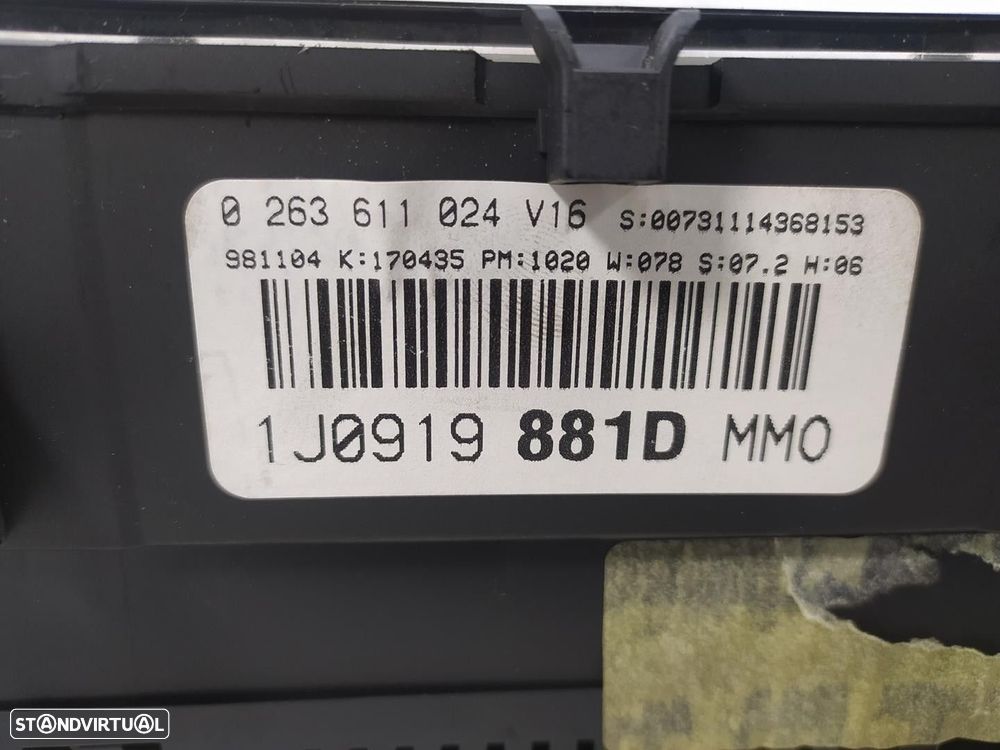 QUADRANTE VOLKSWAGEN BORA 1999 -1J0919881D - 7