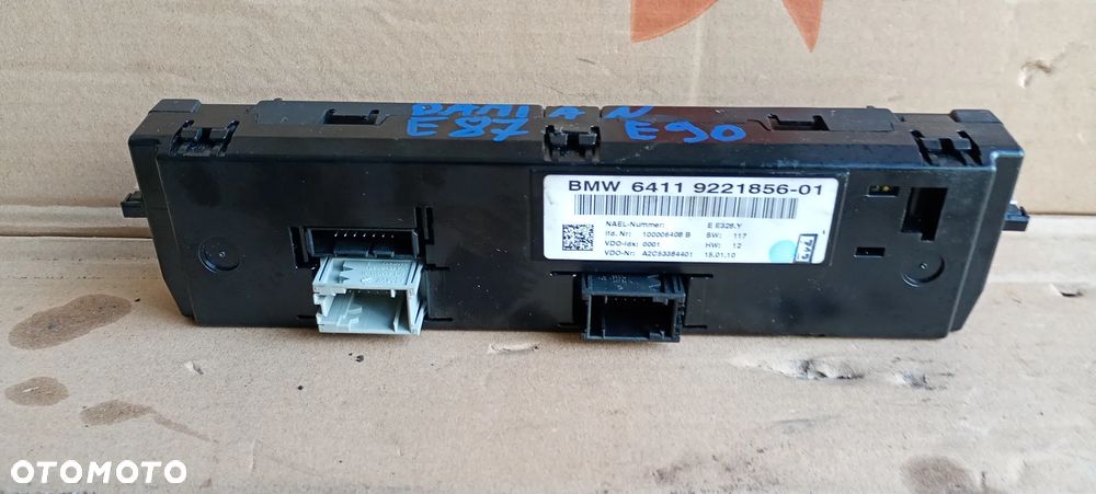Panel nawiewu klimatyzacji klimy BMW E87 E90 9221856 - 2