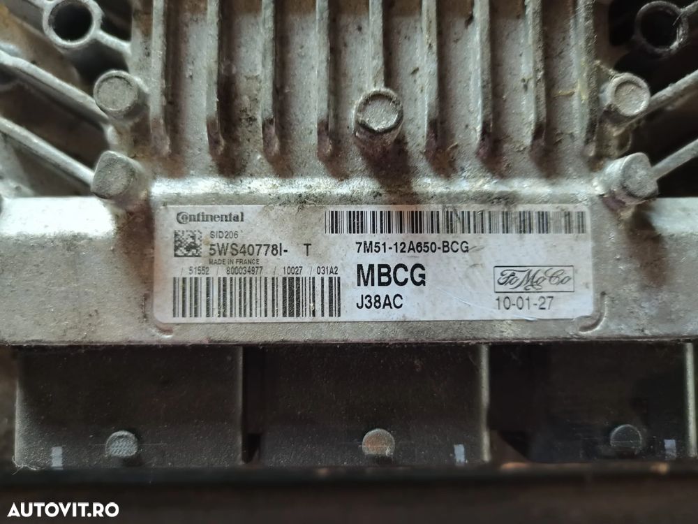 ECU Calculator motor Ford Focus 1.8 tdci 7M51-12A650-BCG 5WS40778I-T SID206 - 2