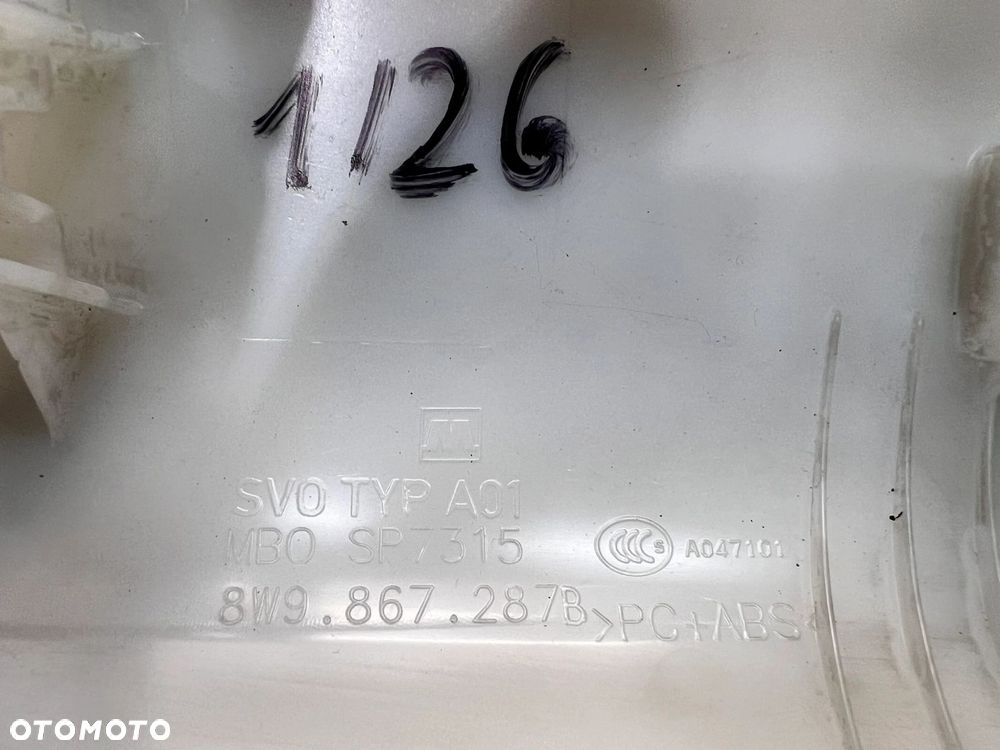 OSŁONA SŁUPKA L T AUDI A4 B9 AVANT 8W9867287B SZARY 1/26 - 9