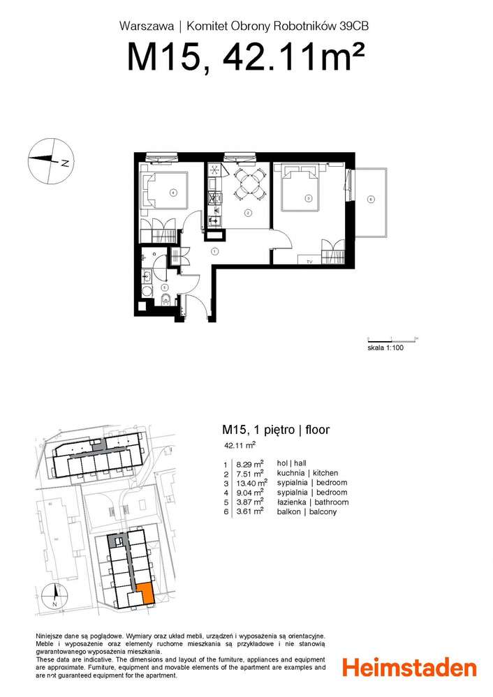 Super przestronne 2 pokoje, 42m2, Balkon, Internet, Bezpośrednio