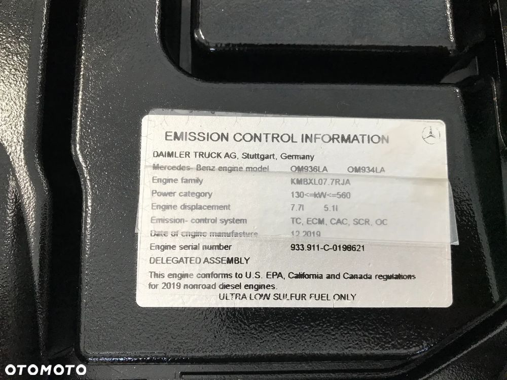 SILNIK MERCEDES-BENZ OM934 LA OM 934 LA OM934LA SŁUPEK 130 KW 49900netto - 12