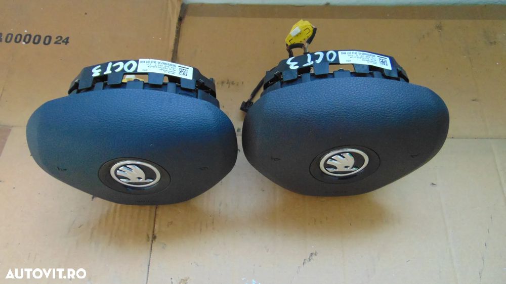 Airbag volan Skoda Roomster 5J,facelift,Skoda Superb,Skoda Octavia 3 an 2015 cod 3T0880201G/3T0880201F - 3