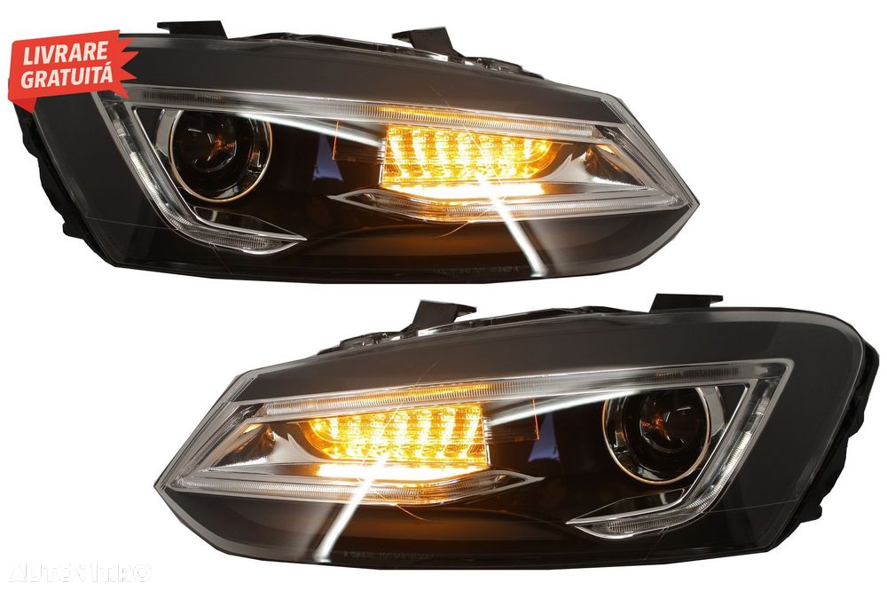 Faruri LED XENON HID VW Polo 6R / 6C / 61 (2011-2017) Devil Eye Look- livrare gratuita - 8