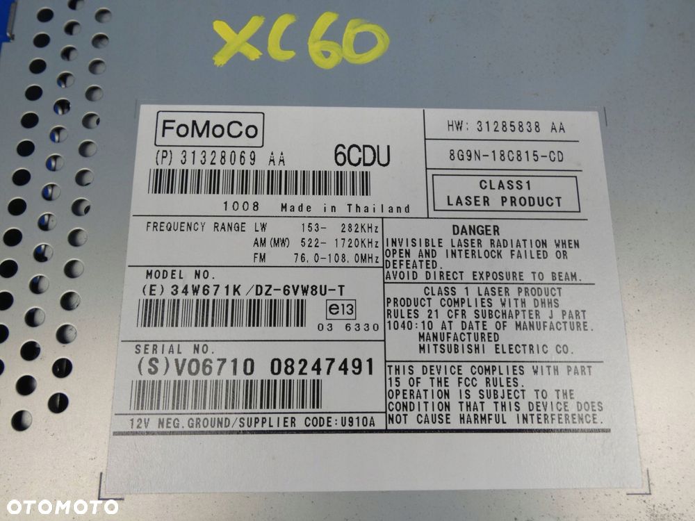 VOLVO XC60 I V60 S60 II S80 II RADIO FABRYCZNE NAWIGACJA - 3