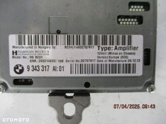 bmw f20 f21 f22 f23 sterownik active sound design 9343317 - 2