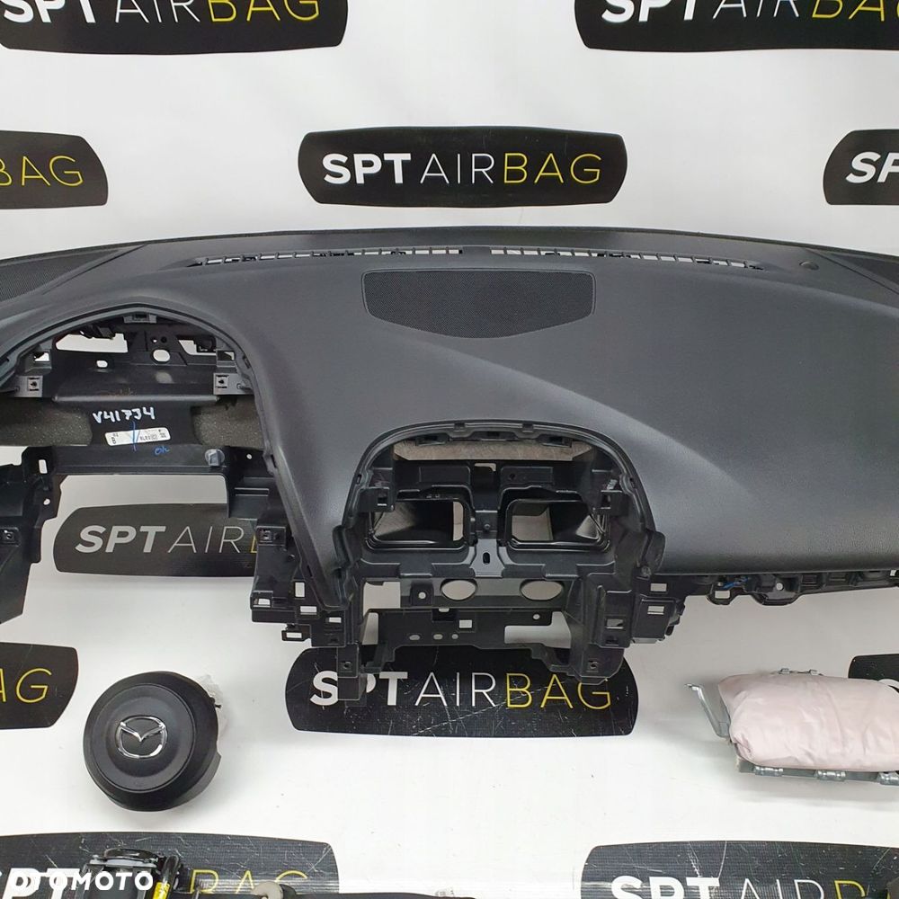 MAZDA 3 III BM DESKA ROZDZIELCZA KONSOLA KOKPIT PULPIT PODUSZKI AIRBAG AIR BAG PASY KIT SET - 3